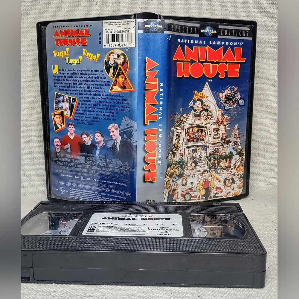 Vintage VHS Spanish Tape Movie National Lampoons Animal House 1980's Comedy